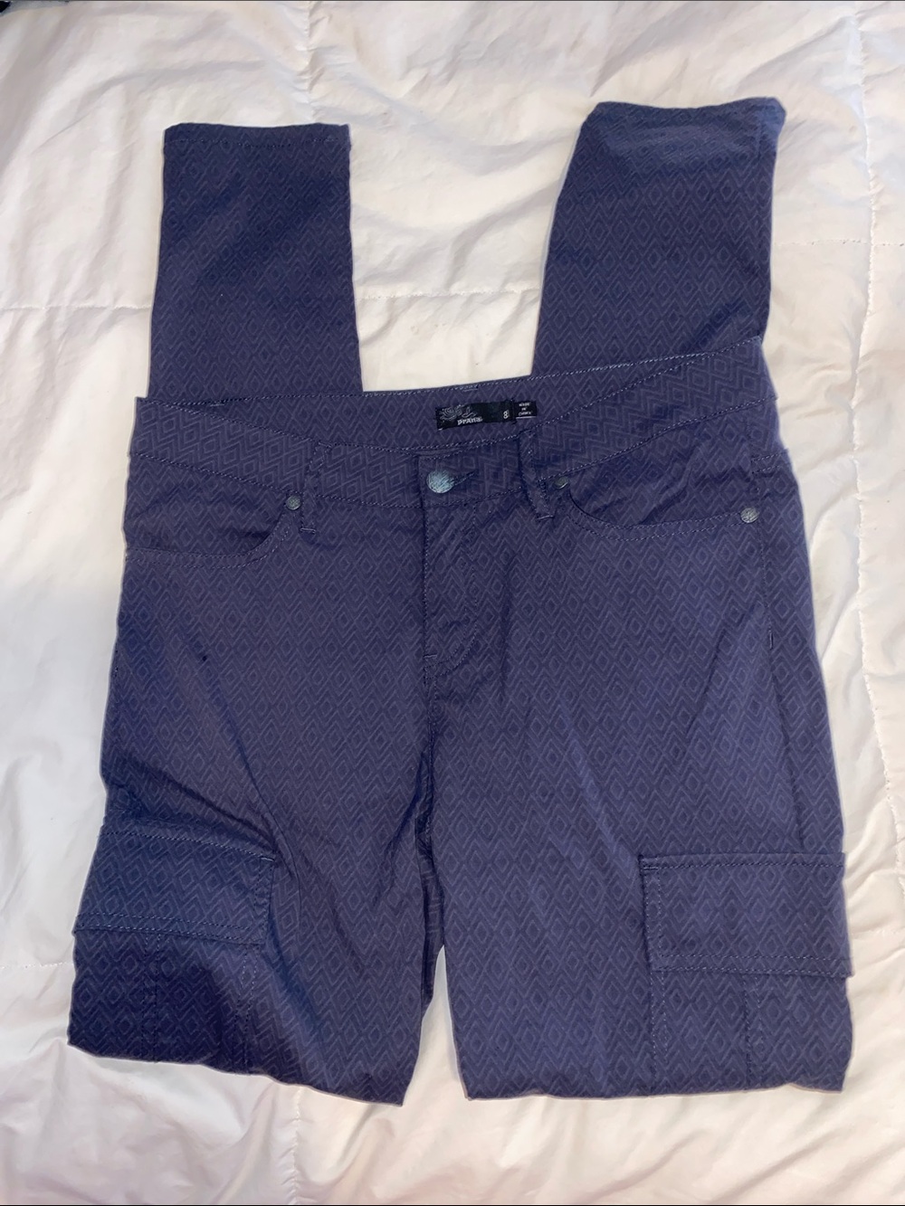 Prana Women's Patterned Deep gray Cargo Pants